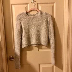 D abercrombie & Fitch | cropped plushy grey sweater
